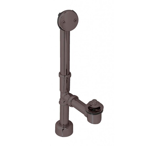 Westbrass Twist & Close Bath Waste, 14" Make-Up, 17 Ga. Tubing in Oil Rubbed Bronze D3211K-12 - main